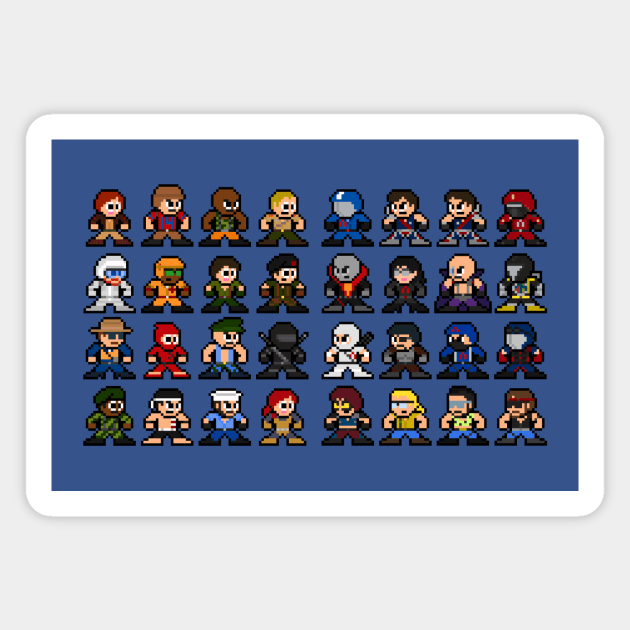 8-Bit GI Joe Cartoon Sprites Magnet by 8-BitHero